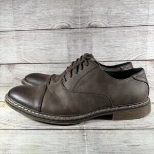 Todd Welsh Mens Size 10.5 D Cap Toe Oxford Dress Shoes Brown